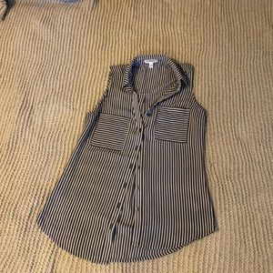 Express-Striped sleeveless blouse